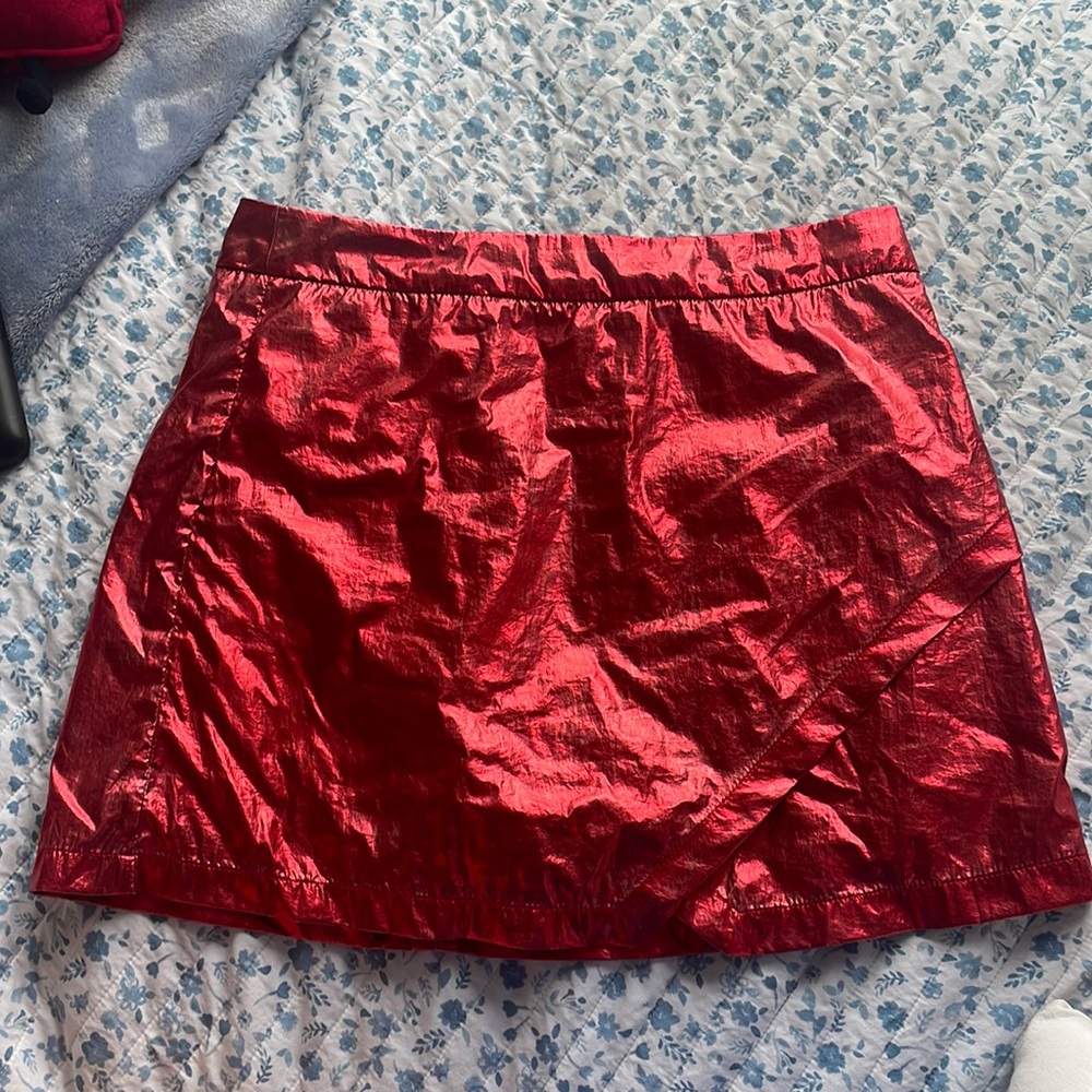 Fayetteville AR, Boutique Metallic Red Skort